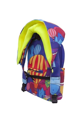 İkigai City Serisi Okula Dönüş Kapadokya Desenli Çıkabilir Kapüşonlu Hafif Notebook Cepli Sırt Çantası - Renkli Çok Renkli