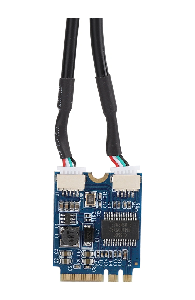 Xiyyadms M.2 Key A-e Arayüzünden Usb2.0'ye Çeviren 2 Portlu Pcı-e Genişletme Kartı - Ngffp2u-g01 Modeli