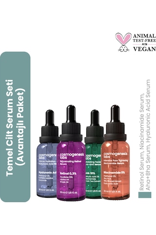 Cosmogenesis Labs Cilt Dönüşüm Serum Seti Vegan (Temel Cilt Serum Seti  (Avantajlı Paket)