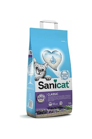 Sanicat Classic Lavantalı Oksijen Kontrollü Emici Topaklaşan Bentonit Kedi Kumu 10 L