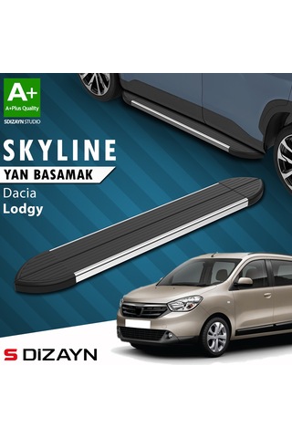 S-dizayn Dacia Lodgy Skyline Krom Yan Basamak 203 Cm 2012 Üzeri A+ Kalite