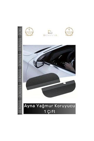 Aynakoruyucu Araba Yan Ayna Yağmur Koruyucu Estetik Karbon Tasarım Koruyucu Siper Karbon Desenli