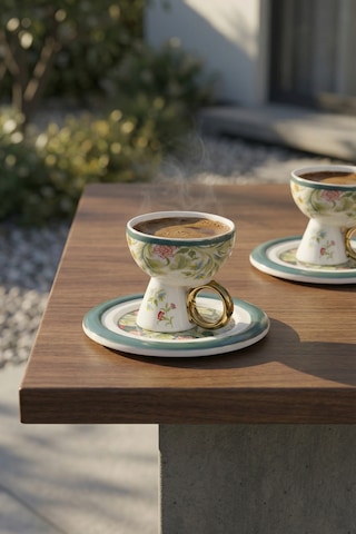 Dove 6 Kişilik Porselen Kahve Fincanı Takımı - 90 Ml Çok Renkli