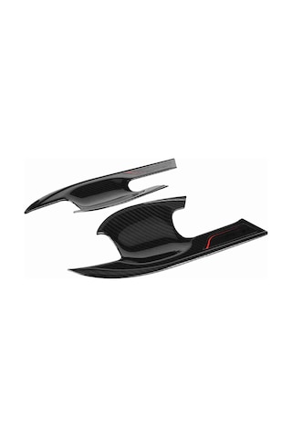 Xiyyadms Honda Accord 2018 10. Nesil Kapı Kolu Koruyucu + Etiket 4'lü Set - Karbon Desenli Abs Malzeme - Dayanıklı Ve Dekoratif