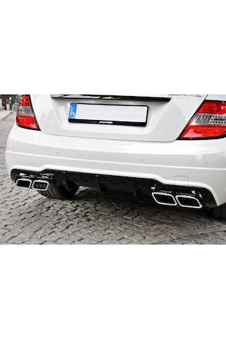 C180 C200 W204 DİFÜZÖR PLASTİK PARLAK SİYAH ARKA TAMPON EKİ