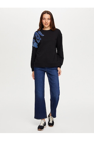 Faik Sönmez Kadın Sweatshirt Uw26swt007 Siyah