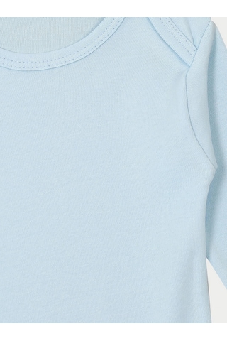 Vitmo 5'li Bebek Uzun Kollu Pamuk Çıtçıtlı Body-mavi Mavi