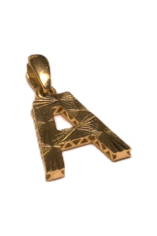 Altın 3 Boyutlu A Harfi