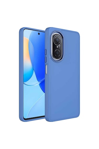 Huawei Nova 9 Se Kılıf Metal Çerçeve Ve Buton Tasarımlı Silikon Tchs Luna Kapak - Lavendery Gray Lavendery Gray