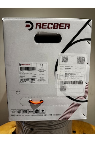 Reçber Cat 6 Halogen Free U/utp Sl400 23 Awg 305 Metre Turuncu