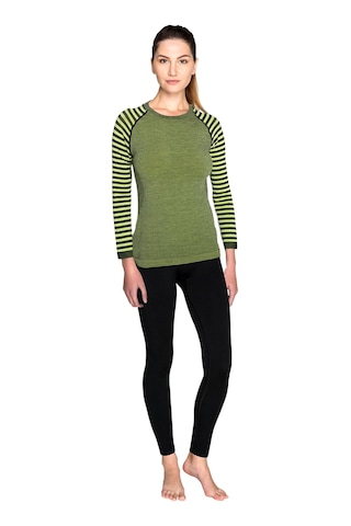 Thermoform Ultimate Merino Kadın Seamless Termal Uzun Kollu İçlik Seti Yeşil Çok Renkli