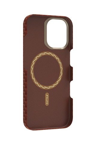 Apple Uyumlu iPhone 17 Kılıf M-safe Şarj Özellikli Raptic Aramid Skin Origin Serisi Kapak Kırmızı