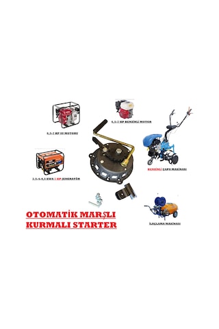 Genral Power Benzinli Motor Uyumlu Marşlı Starter Kurmalı