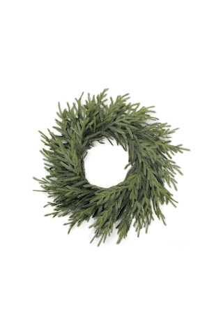 Gajeena 60cm Yeşil Plastik Noel Çiçekçesi - 24 İnç Simülasyonlu Norveç Çamı, Kapı/pencere/soğanlı Duvar Dekorasyonu, Dışarıda Kullanılabilir, 520g Ağırlık