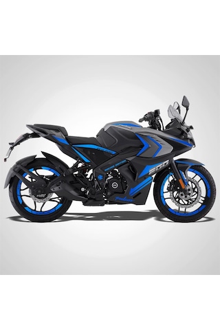 Bajaj Pulsar RS 200 Full Sticker Set Custom Neon Mavi