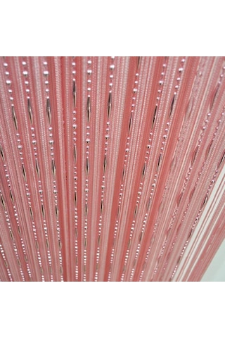 1mx2m Dekoratif Damla Zincir Boncuk Pencere Kapı Perdesi Perde İpi Kapı Oda Bölücü Pembe