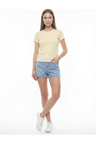 Kadın T-shirt Lf2042935 Lıght Yellow Light Yellow