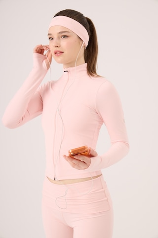 Holly Lolly Parmak Detaylı Fermuarlı Fabiola Ceket Pembe