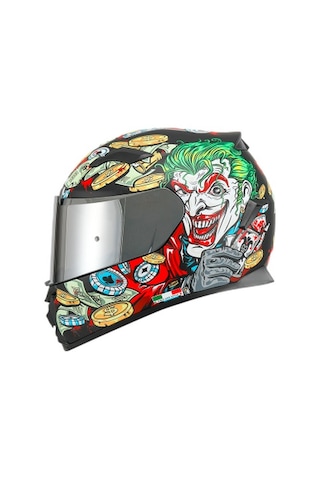 Sway SW 820 Ugly Full Face Gümüş Vizörlü Kask