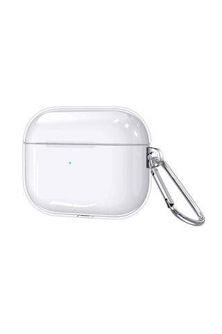 Forzacase Apple Uyumlu AirPods Pro 2 Şeffaf Anahtar Askılıklı Bluetooth Kulaklık Kılıfı - Fc567 Şeffaf
