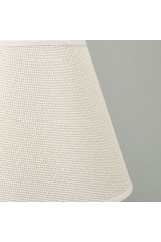 Nisa Luce Simena Cam Abajur - Beyaz / Krem Beyaz / Krem