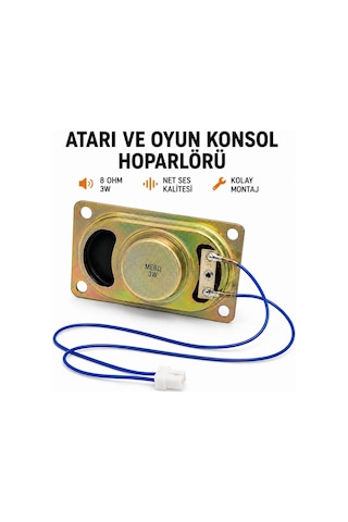 Atari Ve Oyun Konsolu Hoparlörü 8 Ohm 3w Kablolu Retro Oyun Konsolu Hoparlör Yedek Parça