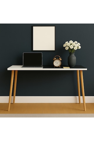 Konik Ayaklı 90x60 Çalışma Masası Beyaz