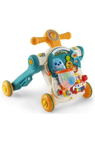 Baby2go 4 İn 1 Multifunction Walker Yeşil - Eğitici Bebek Aktivite Masası Ve İlk Adım Yürüteç