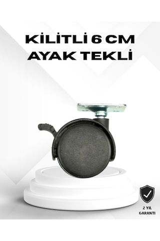 Kilitli 6 Cm Masa Ayağı Tekli Döner Tekerlek Çr