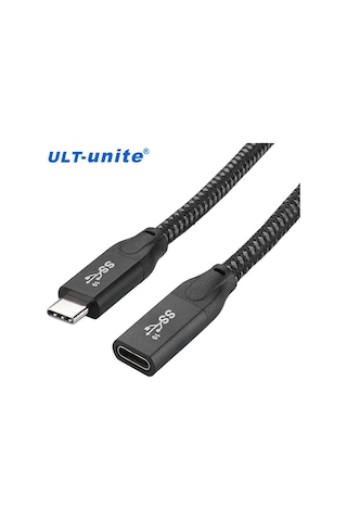 Yaleker Usb 3.1 Gen2 Type-c Uzantı Kablosu - Pd 100w Hızlı Şarj, 20gbps Veri Transferi, 4k Ses-video, Thunderbolt3 Dış Disk Uyumlu, Siyah, 0.6m