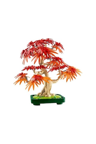 Japon Kırmızı Akçaağaç Bonsai Ağacı 10348 - Kırmızı Ve Kehribar Sarısı Yapraklara Sahip Yapay Bitki İçeren Sevgililer Günü&apos Ne Özel Model Yapım Seti 474 Parça