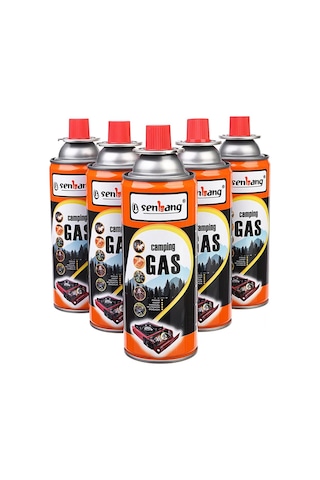 Senbang Kamp Ocak Gazı Valfli Kartuş 227gr - 5 Adet Açık Kahverengi