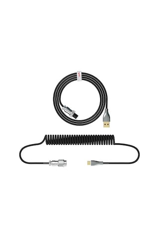 Ebitda Mekanik Klavye Usb-c Kıvrımlı Kablo - Çelik Konnektörlü