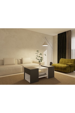 Lupo Orta Sehpa Koyugri-beyaz Koyu Gri