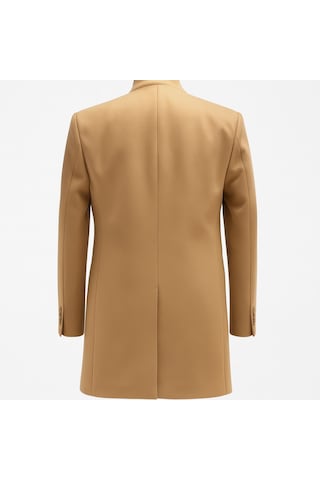 Plus Scorpion Erkek Uzun Kaşe Kaban İtalyan Kesim Slim Fit Şık Model Açık Bej