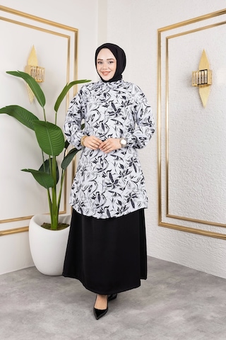 Etekli İkili Takım - Siyah / T0106 Siyah