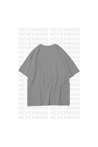 Nevermind Erkek Oversize Freedom Baskılı Erkek Tişört Yazlık Rahat Pamu Antrasit