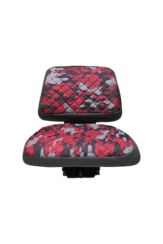 Traktör Koltuk Kılıfı - Kolçaksız - Kırmızı Kamuflaj - Bb-374