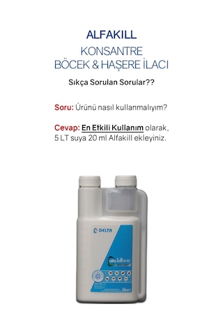 Alfakill 15 Sc 500 Ml Konsantre Haşere Ilacı - Pire, Kene, Akrep, Hamamböceği, Sivrisinek, Karasinek