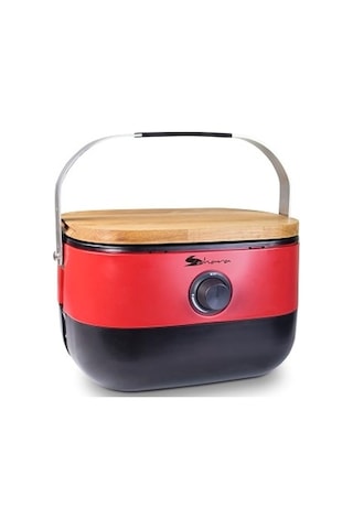 Aygaz Portatif Sahara Kırmızı Mini Barbekü Siyah