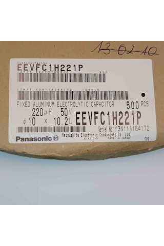 Eevfc1h221p 220mf 50v 10x10.2 Smd Kondansatör 100 Adet