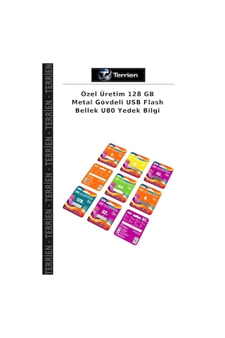 Özel Üretim 128 Gb Metal Gövdeli Usb Flash Bellek U80 Yedek Bilgi