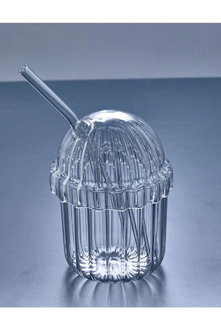 Devigo 2 Adet Kapaklı Pipetli Pinterest Bardak Soğuk Kahve Ve Sunum Bardağı 430 ML