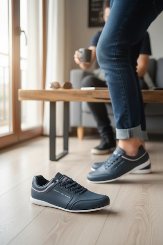 Enoch Erkek Sade Tasarım Dikiş Detaylı Düz Tabanlı Günlük Spor Ayakkabı Sneaker 2332 Lacı