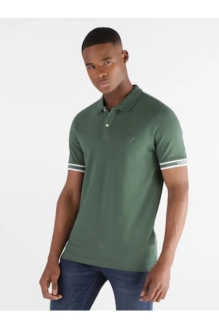 Guess Pique Slim Fit Erkek Polo T-shirt M6gp60k3076 Yeşil