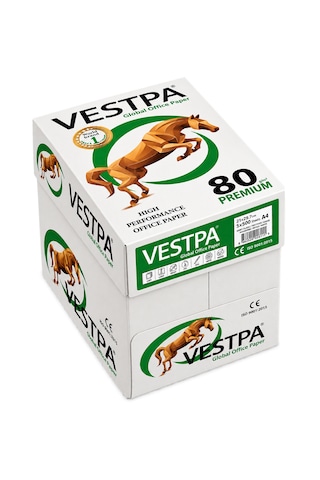 A4 80 Gr Fotokopi Kağıdı 1 Koli 5 Paket 2500 Yaprak Iso 9001:2015 Belgeli