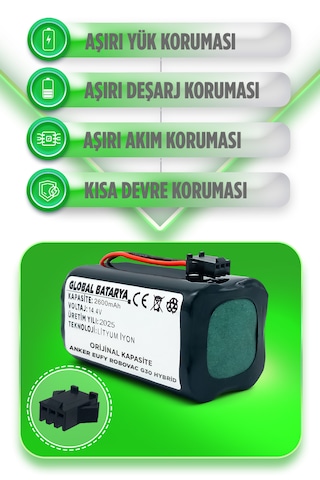 Anker Eufy Robovac G30 Hybrid Uyumlu Batarya 2600mah
