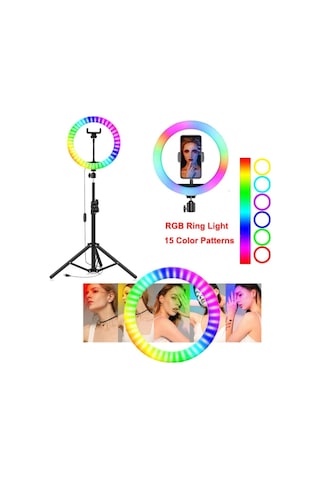 Mj26 10 Inç Rgb Ring Fill Light Selfie Led Işık Renksan