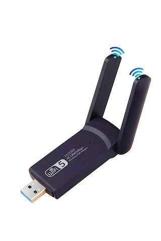Dual Band Çift Antenli AC 1300 Mbps Wifi Alıcı Ağ Kartı Sinyal Güçlendirici Kablosuz Wifi Adaptörü