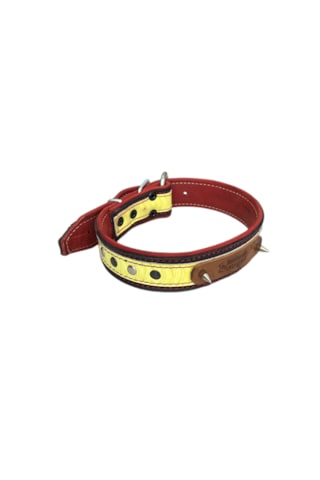 Ln Leather Gerçek Deri Orta Irk Yumuşak Dokulu 3,5 X 65 Cm Tasma Sarı Siyah